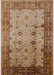 Mid-Century Modern Mahogany Brown Oriental Rug, urb3033