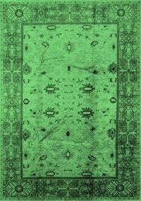 Oriental Emerald Green Industrial Rug, urb3033emgrn