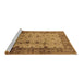 Sideview of Machine Washable Oriental Brown Industrial Rug, wshurb3033brn