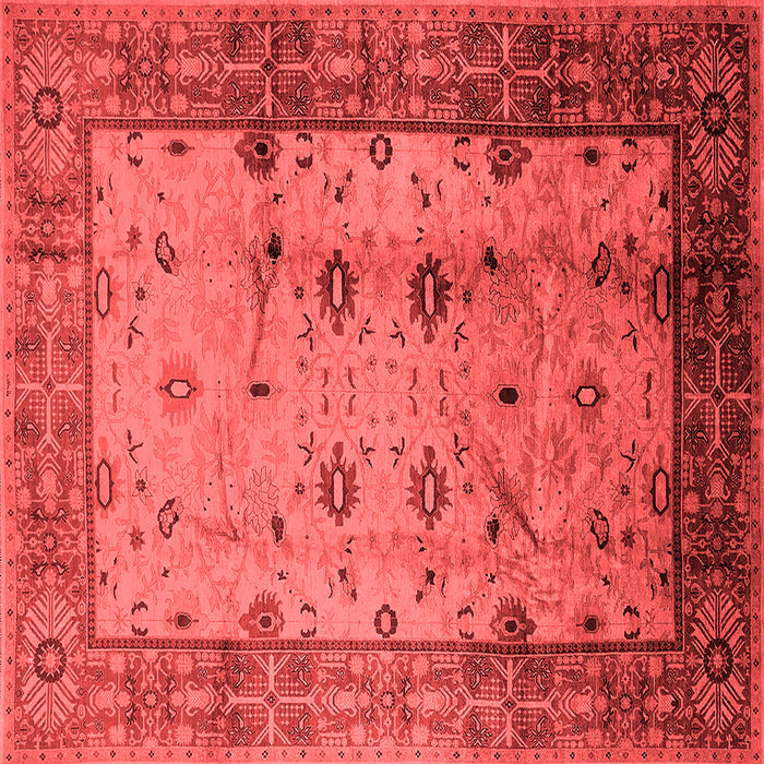 Machine Washable Oriental Red Industrial Rug, wshurb3033red