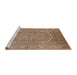 Sideview of Machine Washable Industrial Modern Light Brown Rug, wshurb3034