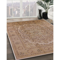 Mid-Century Modern Light Brown Oriental Rug, urb3034