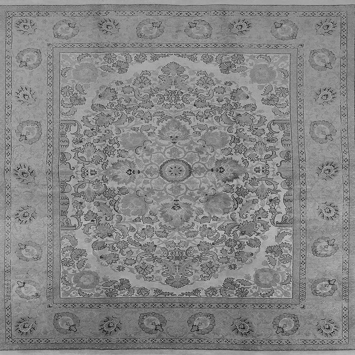 Square Machine Washable Oriental Gray Industrial Rug, wshurb3034gry