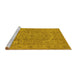 Sideview of Machine Washable Oriental Yellow Industrial Rug, wshurb3034yw