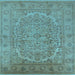 Square Oriental Light Blue Industrial Rug, urb3034lblu