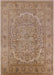 Mid-Century Modern Light Brown Oriental Rug, urb3034