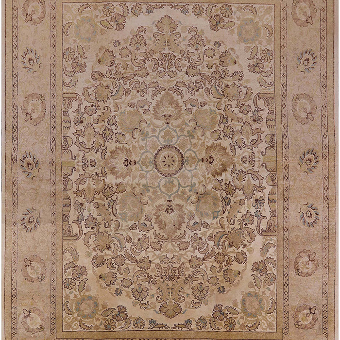 Mid-Century Modern Light Brown Oriental Rug, urb3034