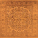 Square Oriental Orange Industrial Rug, urb3034org