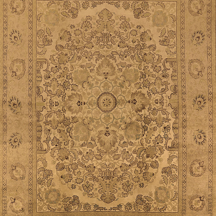 Machine Washable Oriental Brown Industrial Rug, wshurb3034brn
