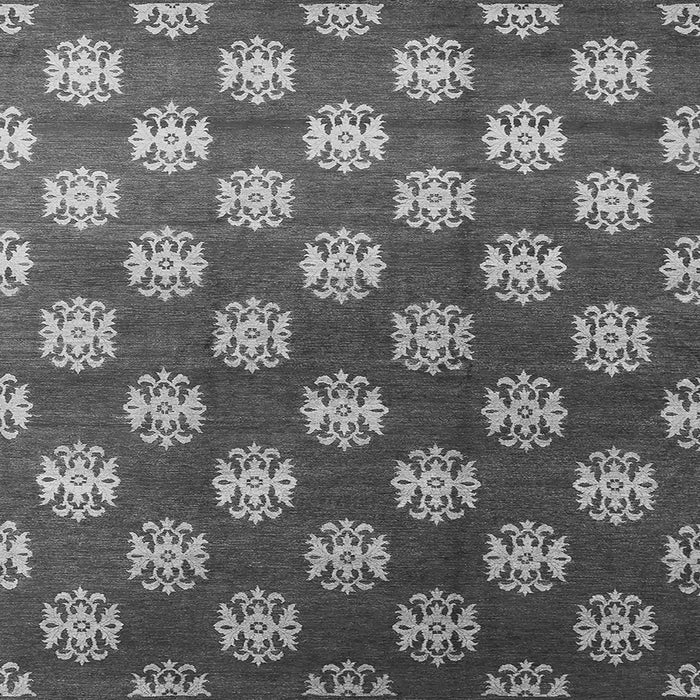 Square Machine Washable Oriental Gray Industrial Rug, wshurb3035gry