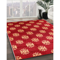 Mid-Century Modern Red Oriental Rug, urb3035