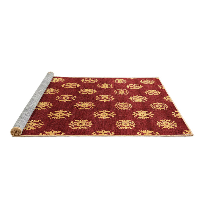Sideview of Machine Washable Oriental Brown Industrial Rug, wshurb3035brn