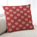 Lifestyle Image of Mid-Century Modern Urban Square Red Throw Pillow, 18 inch by 18 inch, pwurb3035