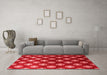 Industrial Red Washable Rugs