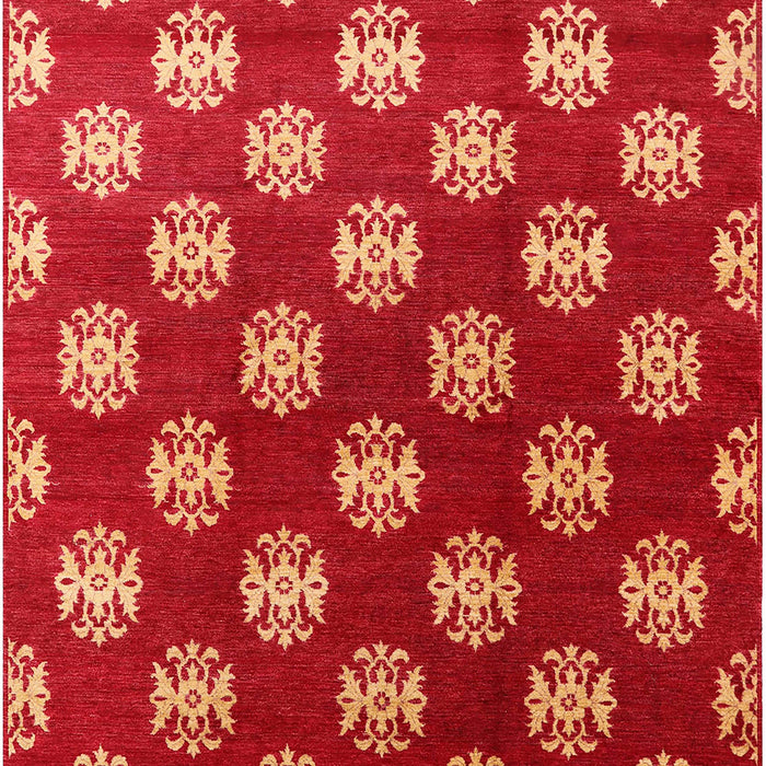 Machine Washable Industrial Modern Red Rug, wshurb3035