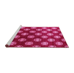 Sideview of Machine Washable Oriental Pink Industrial Rug, wshurb3035pnk