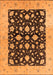 Machine Washable Oriental Orange Industrial Area Rugs, wshurb3036org