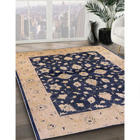 Mid-Century Modern Plum Purple Oriental Rug, urb3036