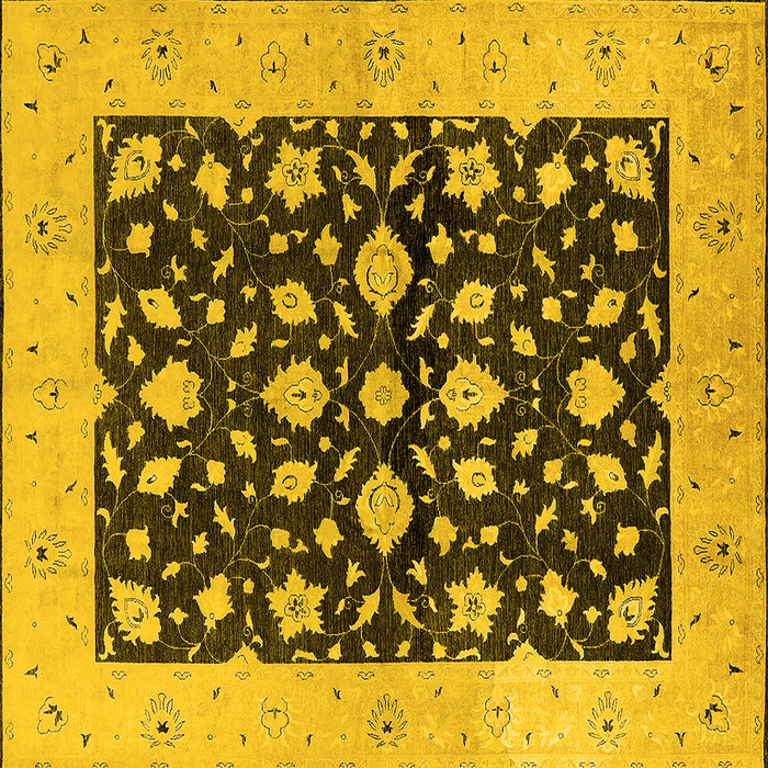 Square Oriental Yellow Industrial Rug, urb3036yw