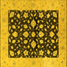 Square Oriental Yellow Industrial Rug, urb3036yw