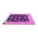 Sideview of Machine Washable Oriental Pink Industrial Rug, wshurb3036pnk