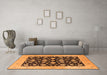 Machine Washable Oriental Orange Industrial Area Rugs in a Living Room, wshurb3036org