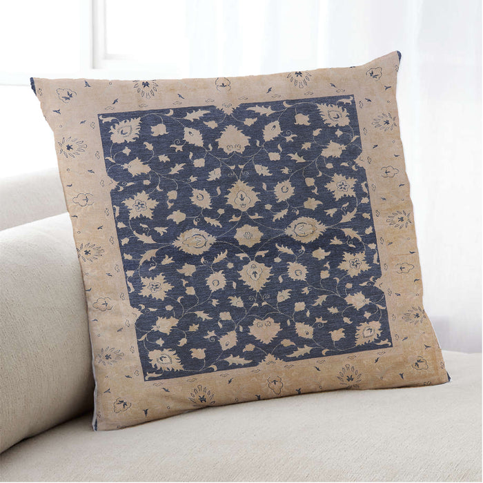 Lifestyle Image of Mid-Century Modern Urban Square Plum Purple Throw Pillow, 18 inch by 18 inch, pwurb3036