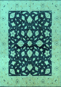 Oriental Turquoise Industrial Rug, urb3036turq