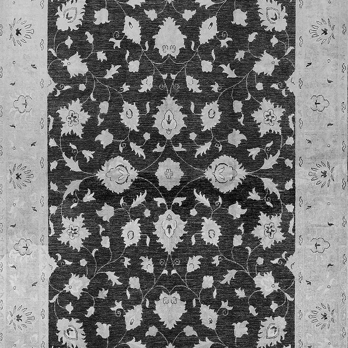 Machine Washable Oriental Gray Industrial Rug, wshurb3036gry