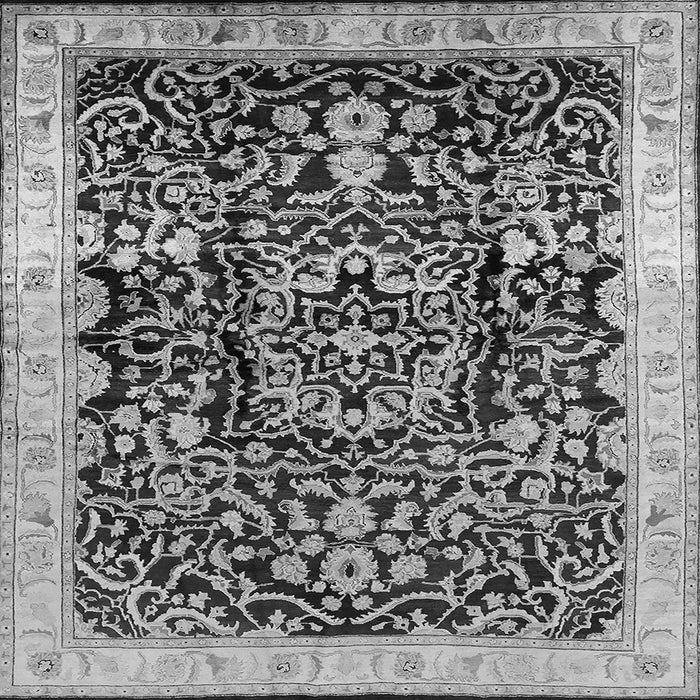 Square Oriental Gray Industrial Rug, urb3037gry
