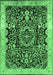 Machine Washable Oriental Emerald Green Industrial Area Rugs, wshurb3037emgrn