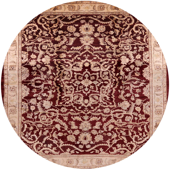 Round Machine Washable Industrial Modern Sandy Brown Rug, wshurb3037