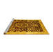 Sideview of Machine Washable Oriental Yellow Industrial Rug, wshurb3037yw