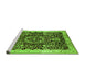 Sideview of Machine Washable Oriental Green Industrial Area Rugs, wshurb3037grn