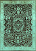 Oriental Turquoise Industrial Rug, urb3037turq