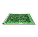 Sideview of Machine Washable Oriental Emerald Green Industrial Area Rugs, wshurb3037emgrn