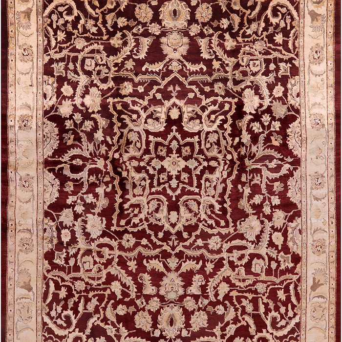 Mid-Century Modern Sandy Brown Oriental Rug, urb3037