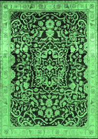 Oriental Emerald Green Industrial Rug, urb3037emgrn