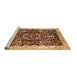 Sideview of Machine Washable Oriental Brown Industrial Rug, wshurb3037brn