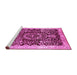 Sideview of Machine Washable Oriental Pink Industrial Rug, wshurb3037pnk