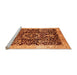 Sideview of Machine Washable Oriental Orange Industrial Area Rugs, wshurb3037org