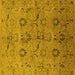 Square Oriental Yellow Industrial Rug, urb3038yw