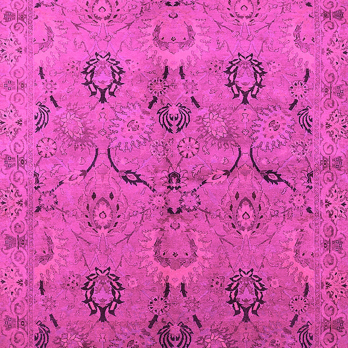 Machine Washable Oriental Pink Industrial Rug, wshurb3038pnk