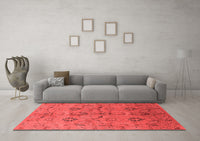 Machine Washable Oriental Red Industrial Rug, wshurb3038red