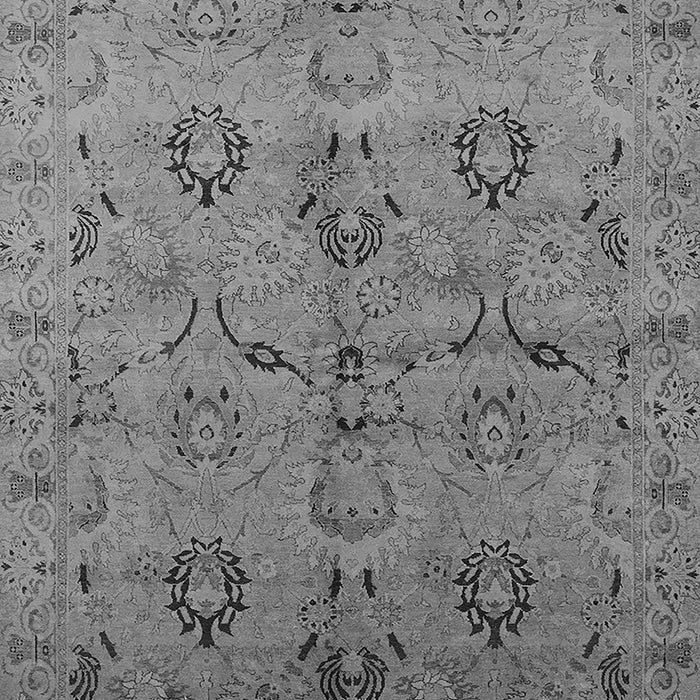 Machine Washable Oriental Gray Industrial Rug, wshurb3038gry