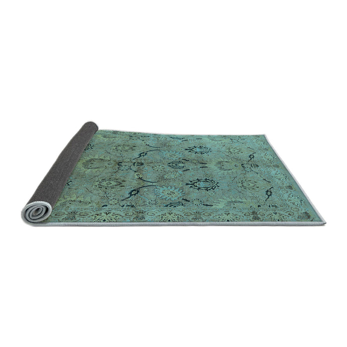 Sideview of Oriental Light Blue Industrial Rug, urb3038lblu
