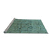 Sideview of Machine Washable Oriental Light Blue Industrial Rug, wshurb3038lblu