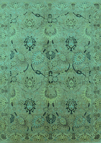 Oriental Turquoise Industrial Rug, urb3038turq