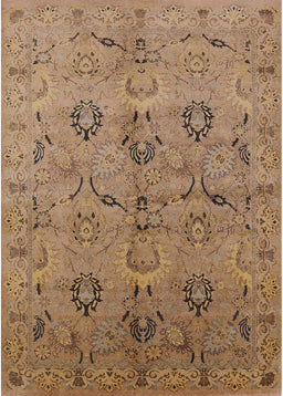 Machine Washable Industrial Modern Light Brown Rug, wshurb3038