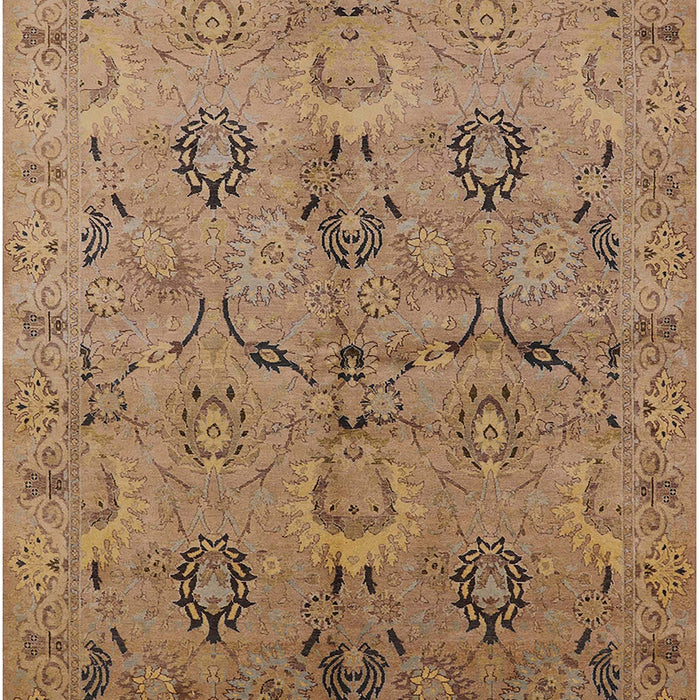 Machine Washable Industrial Modern Light Brown Rug, wshurb3038